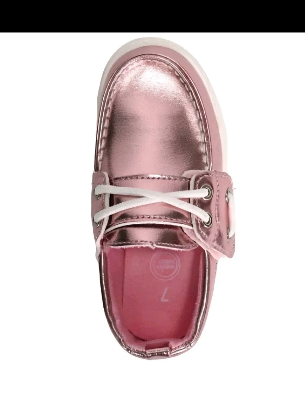 Metallic Pink Wonder Nation Toddler Girl Boat Shoe